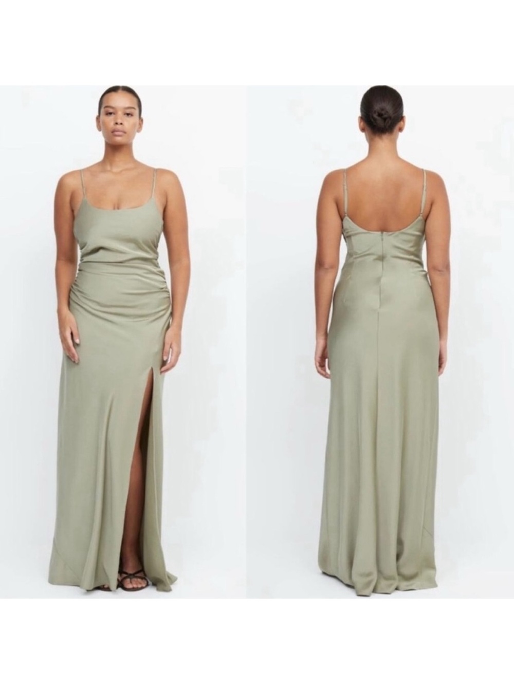 Eternity Scoop Sage Maxi Dress
